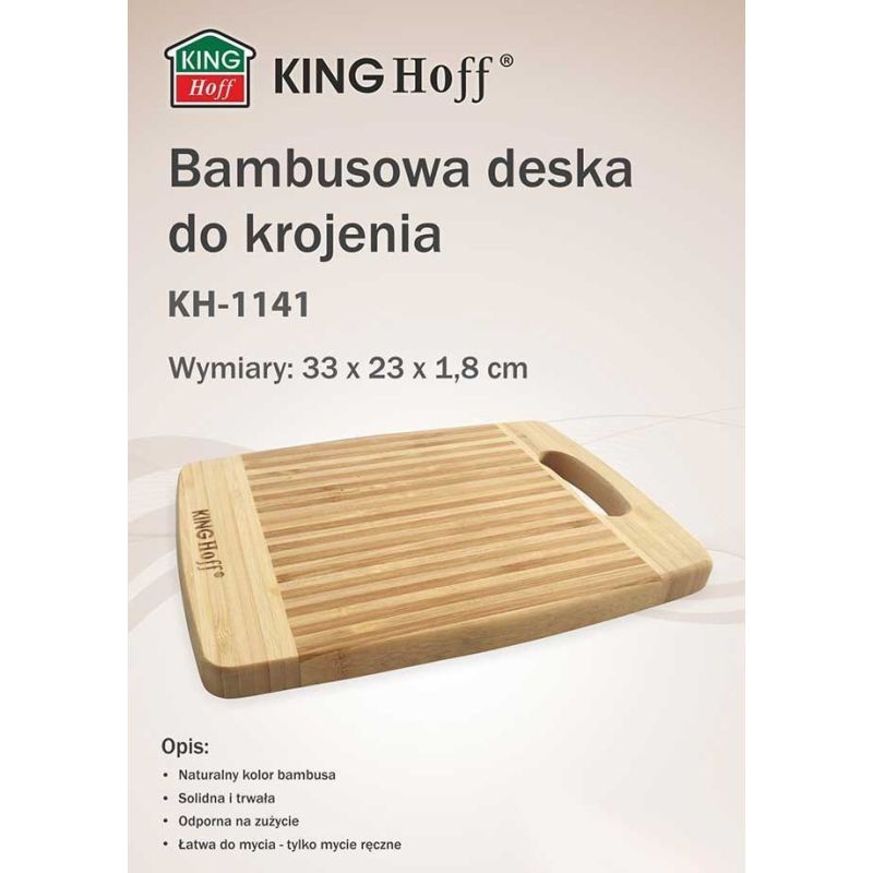 BAMBUSOWA DESKA KUCHENNA 33x20cm KINGHOFF KH-1141 - obrazek 2