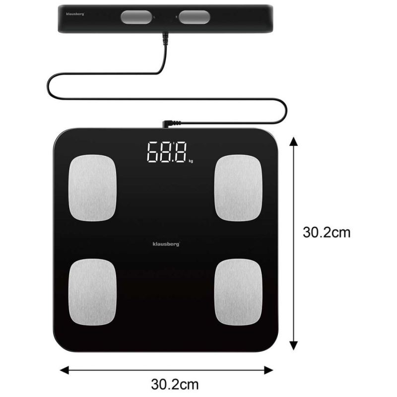 ANALITYCZNA WAGA ŁAZIENKOWA SMART IOS ANDROID KLAUSBERG KB-7852 - obrazek 5