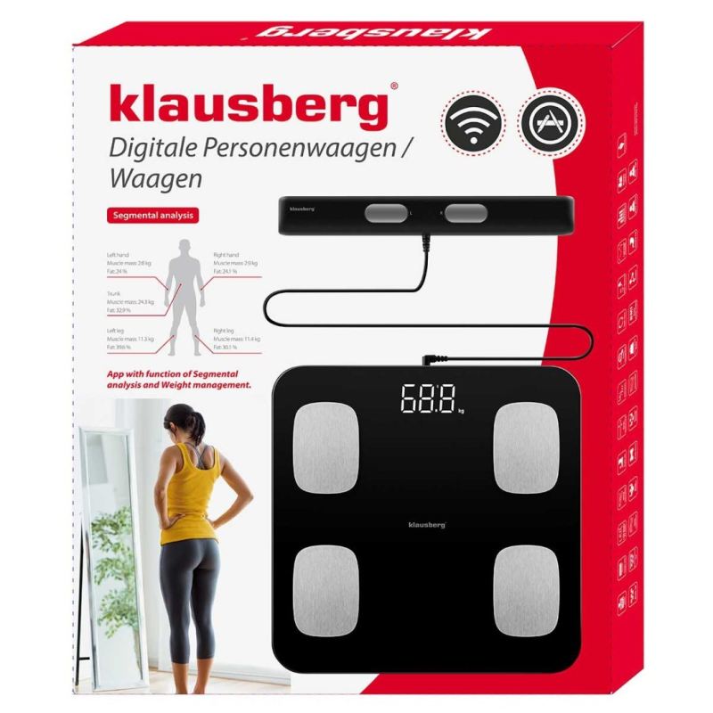 ANALITYCZNA WAGA ŁAZIENKOWA SMART IOS ANDROID KLAUSBERG KB-7852 - obrazek 6