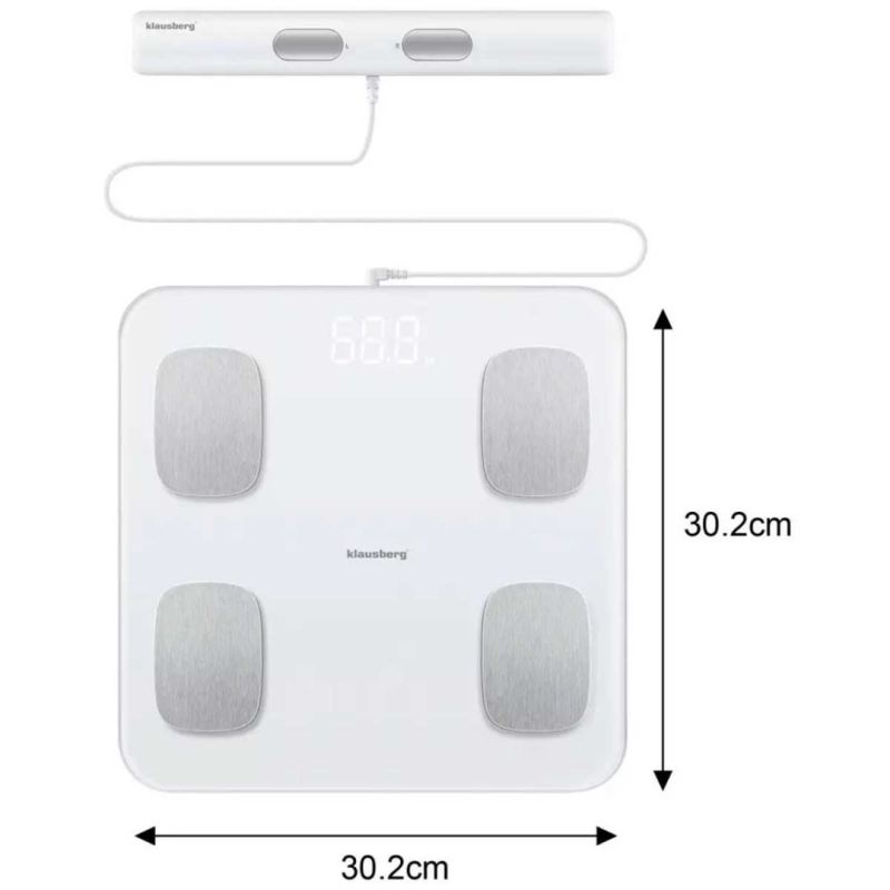 ANALITYCZNA WAGA ŁAZIENKOWA SMART IOS ANDROID KLAUSBERG KB-7853 - obrazek 5