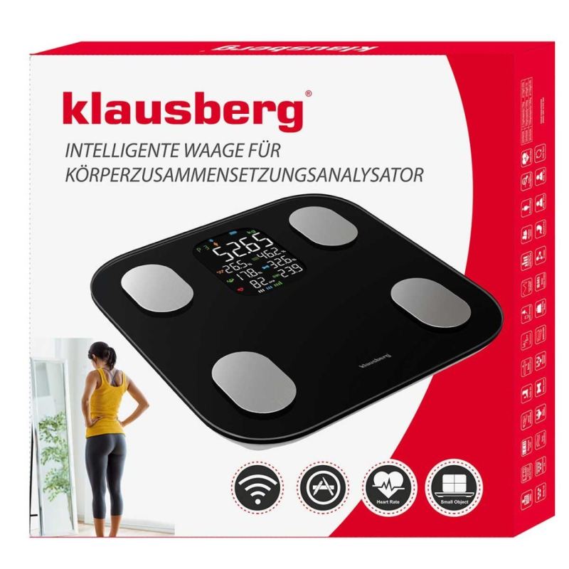 ANALITYCZNA WAGA ŁAZIENKOWA SMART IOS ANDROID KLAUSBERG KB-7854 - obrazek 9