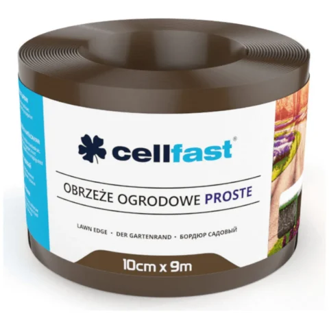 Obrzeże ogrodowe proste 10cm x 9m Cellfast brązowe
