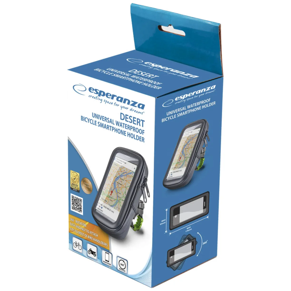 EMH144 Esperanza uchwyt rowerowy do telefonu wodoodporny desert - obrazek 3