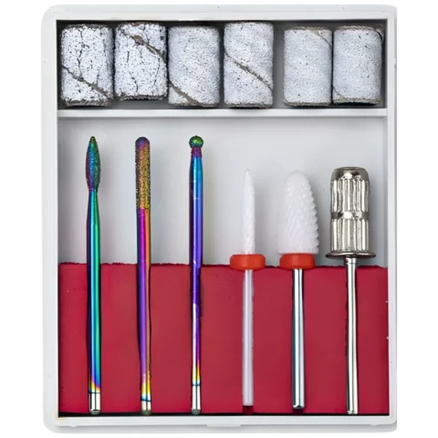DA586 Zestaw frezów do manicure 12 elementów