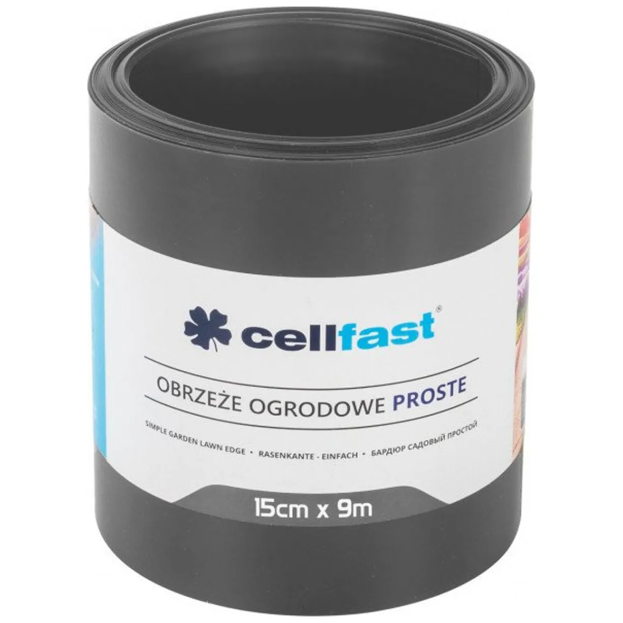 Obrzeże ogrodowe proste 15cm x 9m Cellfast grafitowe