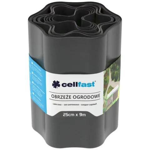 Obrzeże ogrodowe 25cm x 9m Cellfast grafitowe