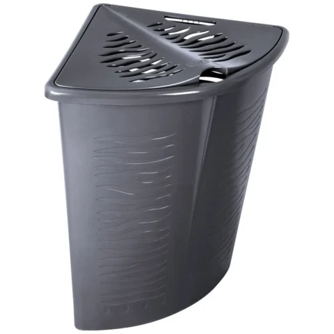 Narożny kosz na bieliznę Zebra 45L BranQ szary