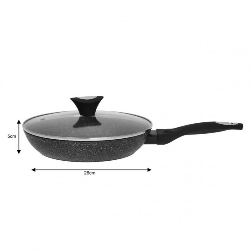 PATELNIA GRANITOWA 26cm Z POKRYWĄ KLAUSBERG KB-7040 - obrazek 6