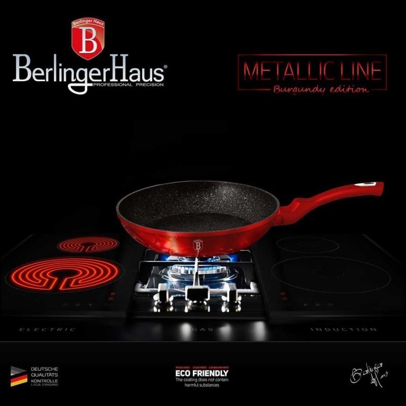 PATELNIA GRANITOWA 28cm BERLINGER HAUS BURGUNDY BH-1253 - obrazek 3