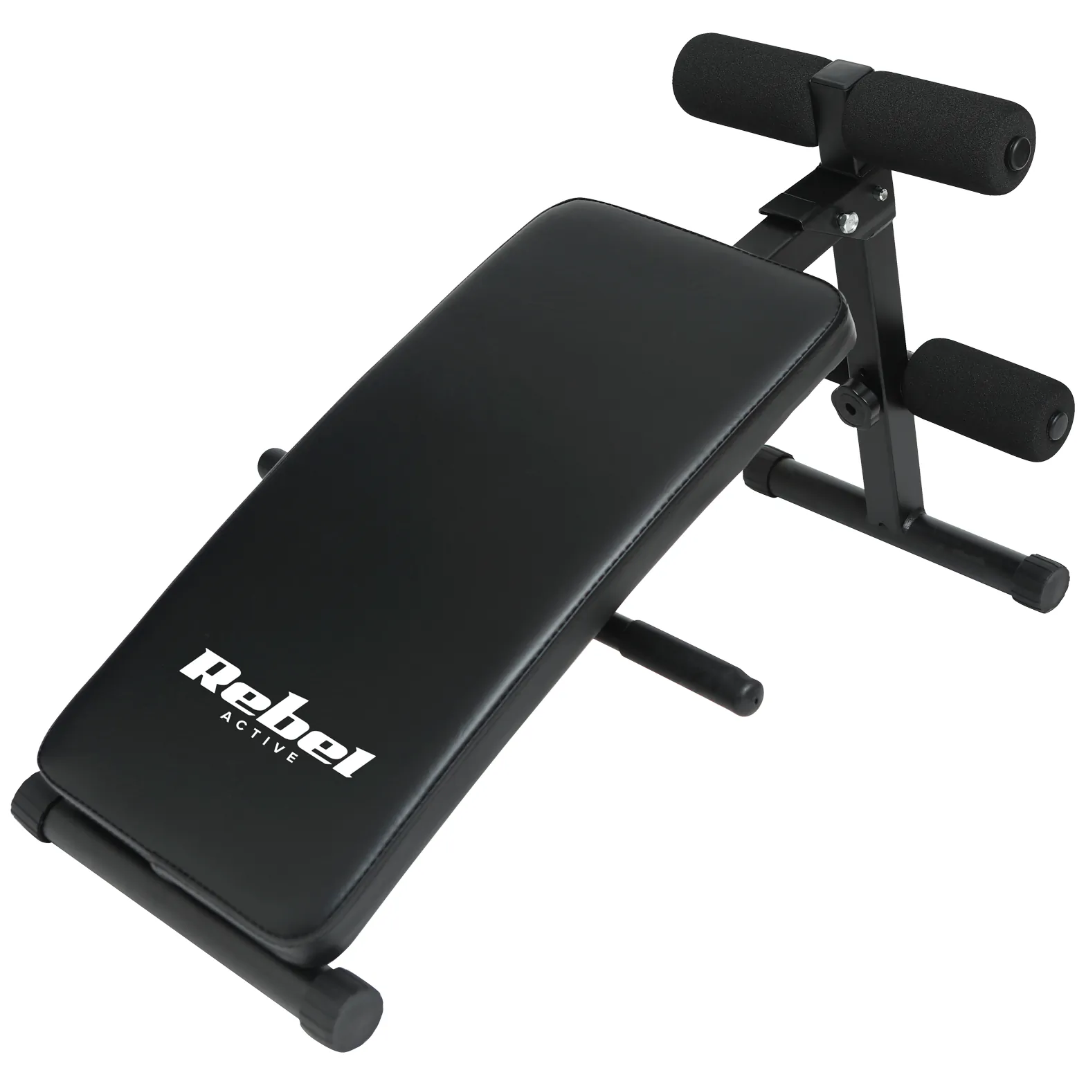 Ławka treningowa skośna do ćwiczenia mięśni brzucha , REBEL ACTIVE - obrazek 3