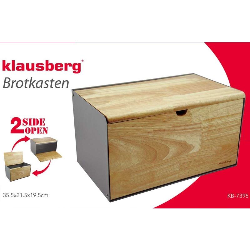 CHLEBAK POJEMNIK NA PIECZYWO DWUSTRONNY KLAUSBERG KB-7386 czarny - obrazek 5