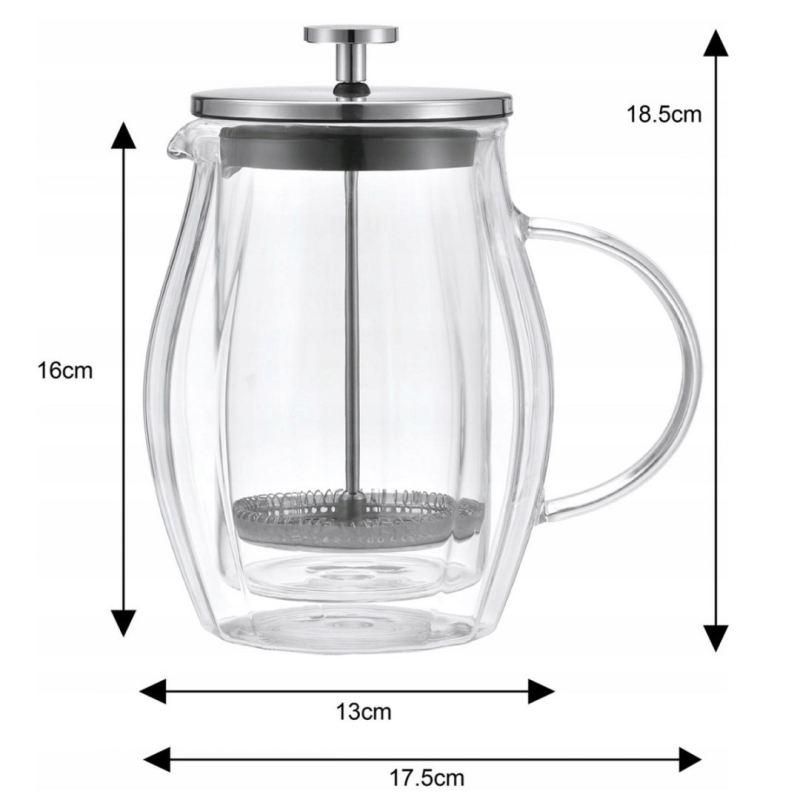 ZAPARZACZ TŁOKOWY DO KAWY/HERBATY TERMICZNY 600ml KLAUSBERG KB-7683 - obrazek 5