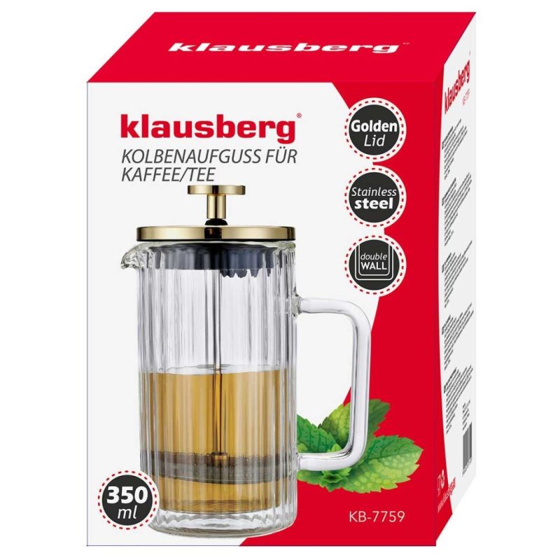 ZAPARZACZ TŁOKOWY DO KAWY/HERBATY TERMICZNY 350ml KLAUSBERG KB-7759 - obrazek 11