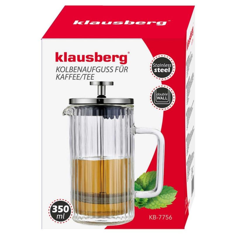 ZAPARZACZ TŁOKOWY DO KAWY/HERBATY TERMICZNY 350ml KLAUSBERG KB-7756 - obrazek 10