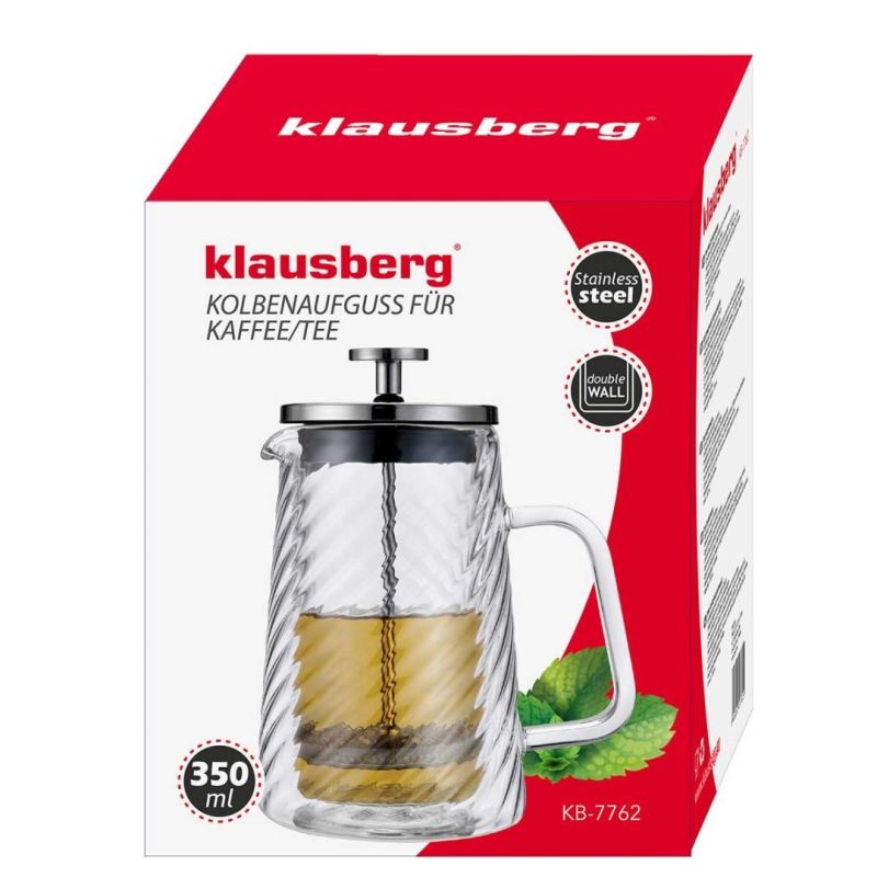 ZAPARZACZ TŁOKOWY DO KAWY/HERBATY TERMICZNY 350ml KLAUSBERG KB-7762 - obrazek 10