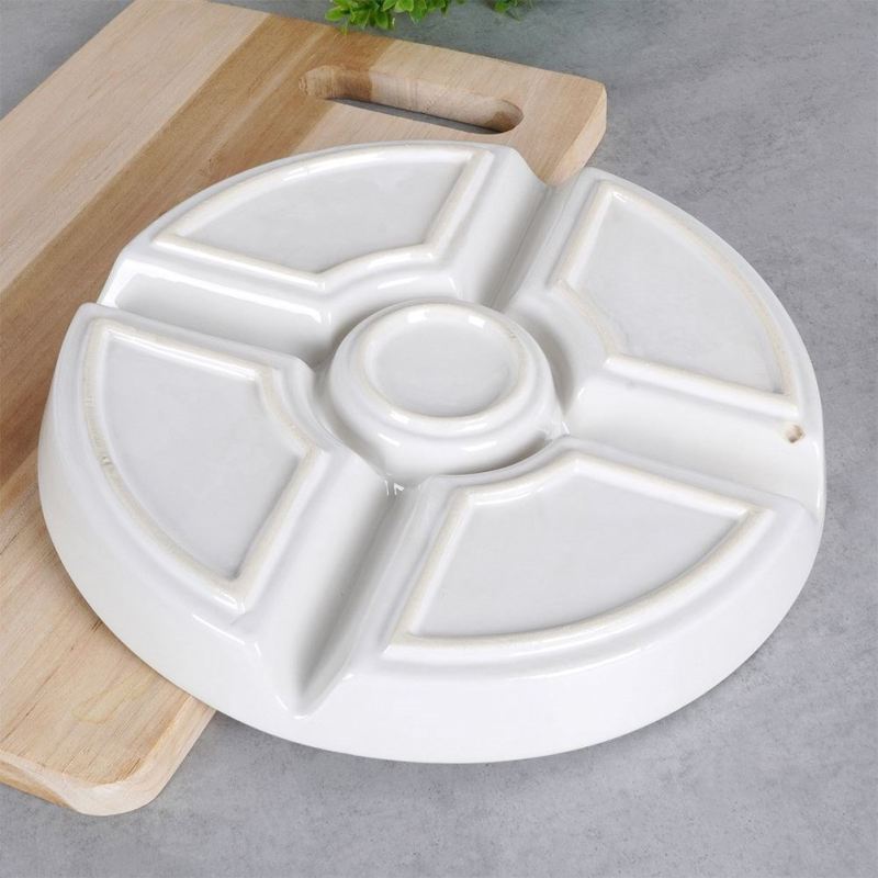 PORCELANOWY TALERZ PÓŁMISEK DO SERWOWANIA PRZEKĄSEK 139329 - obrazek 4