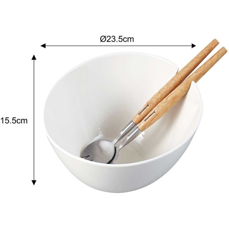 PORCELANOWA MISA DO SAŁAT Z PRZYBORAMI KLAUSBERG KB-7787 BIAŁA - obrazek 6