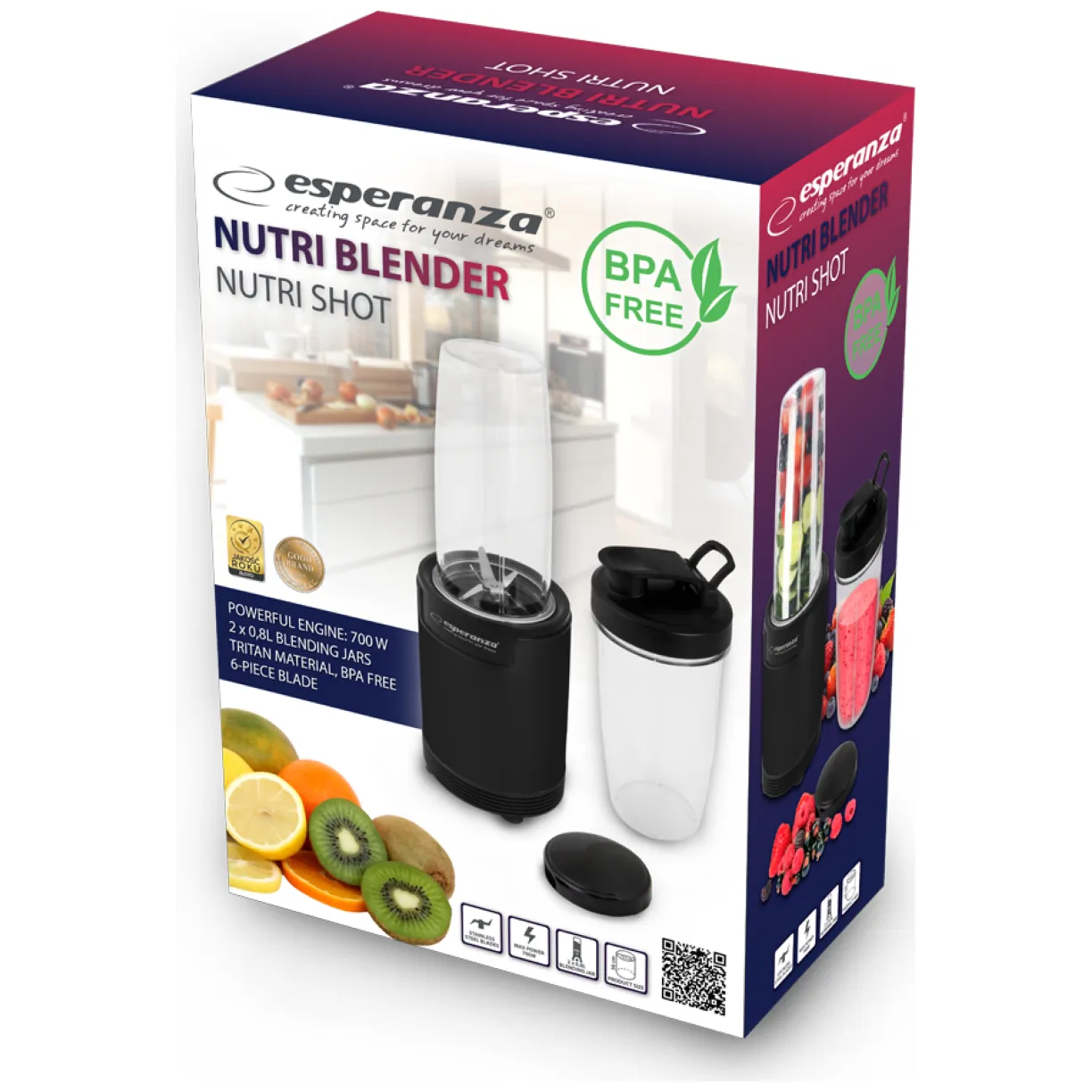 EKM029 Esperanza nutri blender nutri shot 6w1 - obrazek 8