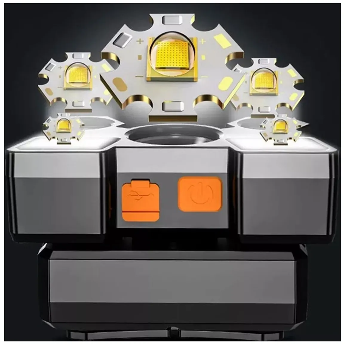 ZD85 Latarka czołowa 9 x led - obrazek 7