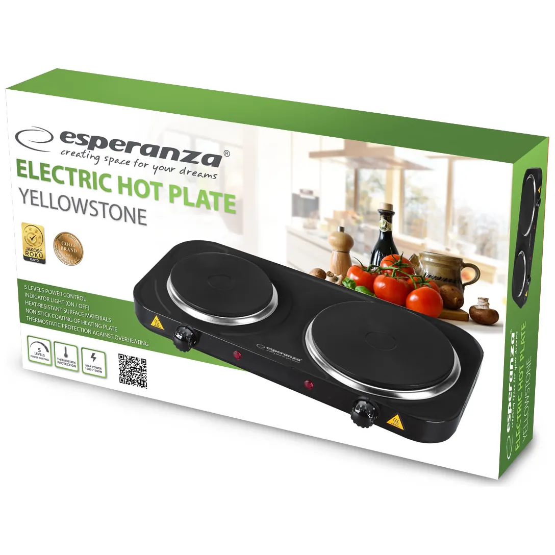 EKH014K Esperanza kuchenka elektryczna yellowstone czarna - obrazek 12