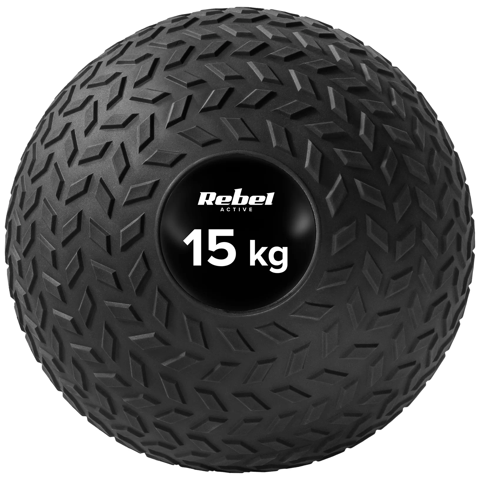 Mała piłka lekarska do ćwiczeń rehabilitacyjna Slam Ball 23cm 15kg, REBEL ACTIVE - obrazek 3