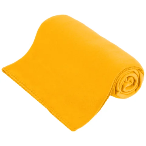 Koc polarowy 130x150 cm TEESA - żółty