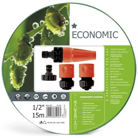 Zestaw ogrodowy 15m 1/2" z końcówkami Cellfast Economic
