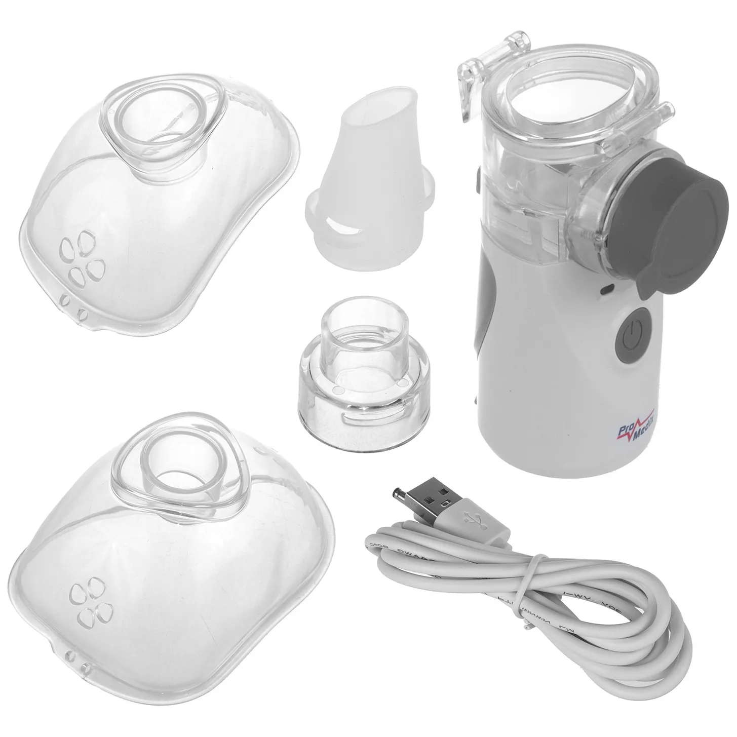 Przenośny / podręczny bezprzewodowy inhalator nebulizator Promedix, zestaw, maski, PR-835 - obrazek 5