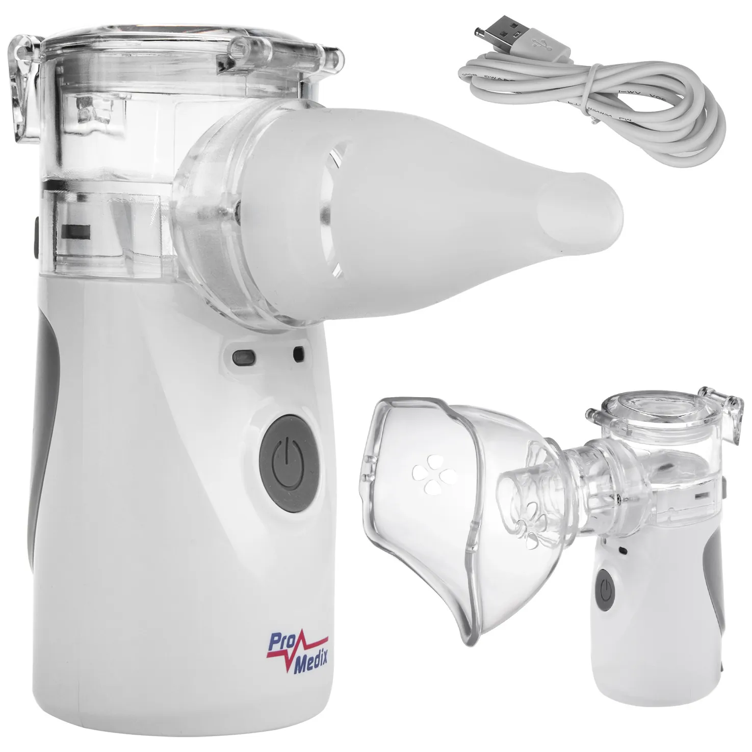 Przenośny / podręczny bezprzewodowy inhalator nebulizator Promedix, zestaw, maski, PR-835 - obrazek 9