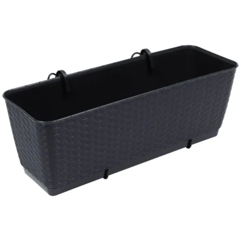 Doniczka rattanowa z hakami Ratolla DRL500PW antracyt