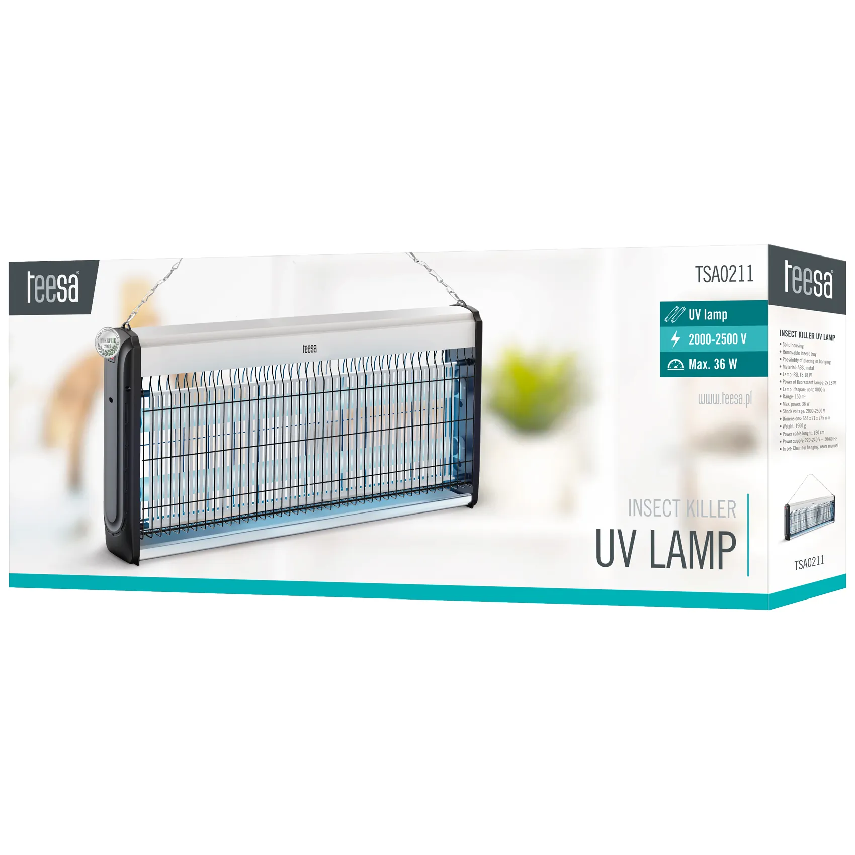 Lampa owadobójcza TEESA rażąca 36W(2x18W) - obrazek 8