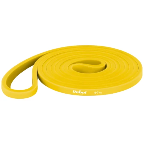 Guma do ćwiczeń lateksowa - Power Band PL-1, żółta 4-7 kg REBEL ACTIVE
