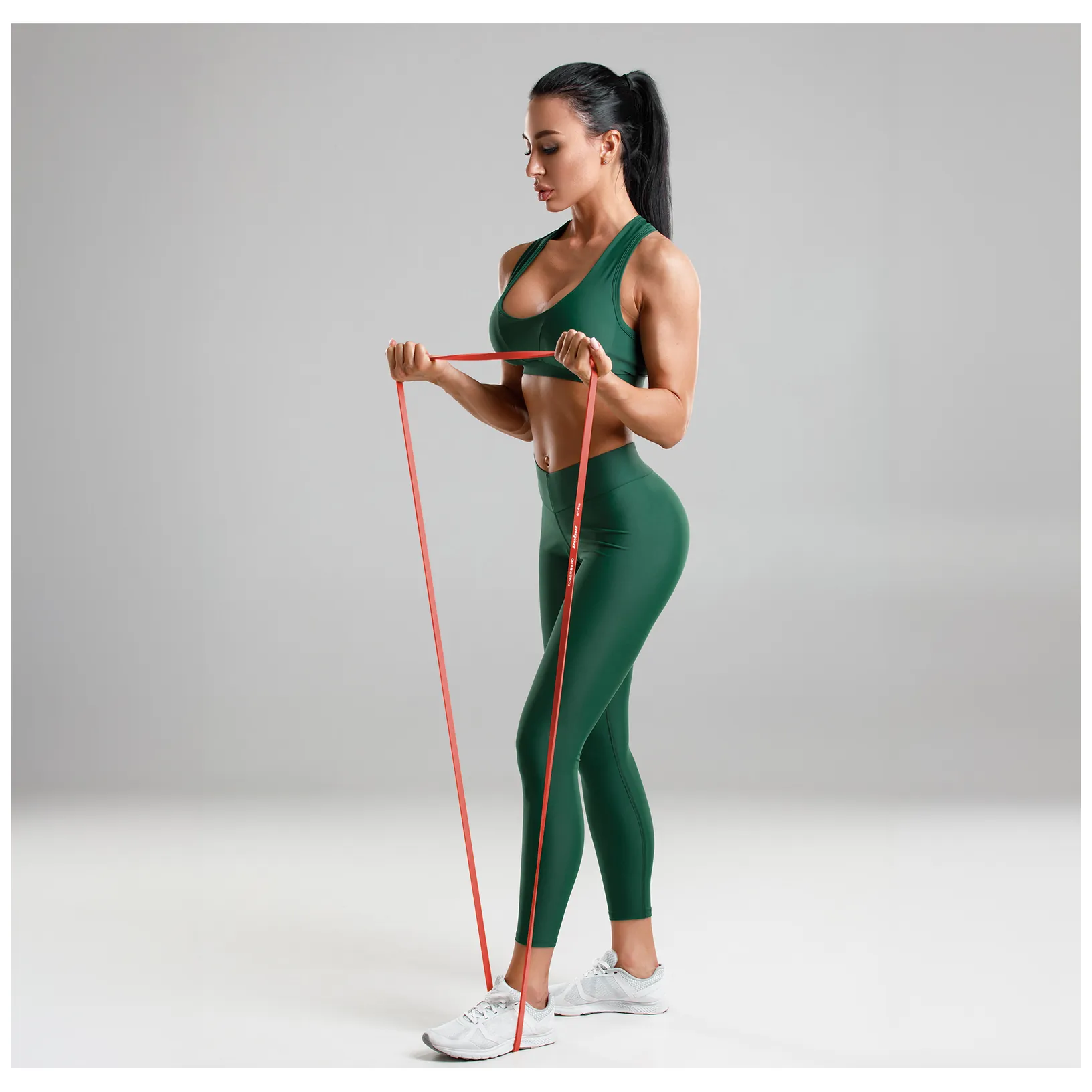 Guma do ćwiczeń lateksowa - Power Band PL-1, żółta 4-7 kg REBEL ACTIVE - obrazek 6