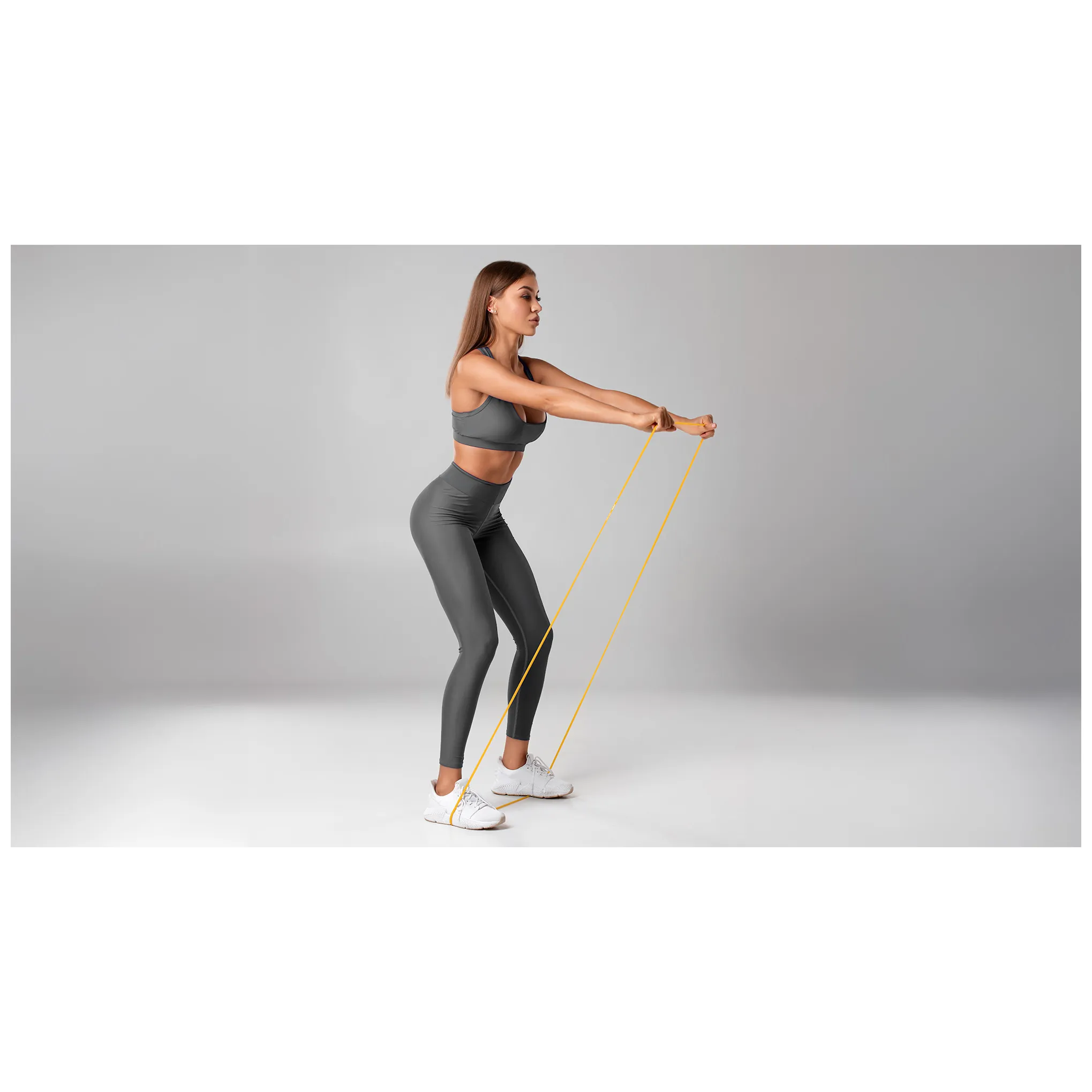 Guma do ćwiczeń lateksowa - Power Band PL-1, żółta 4-7 kg REBEL ACTIVE - obrazek 7
