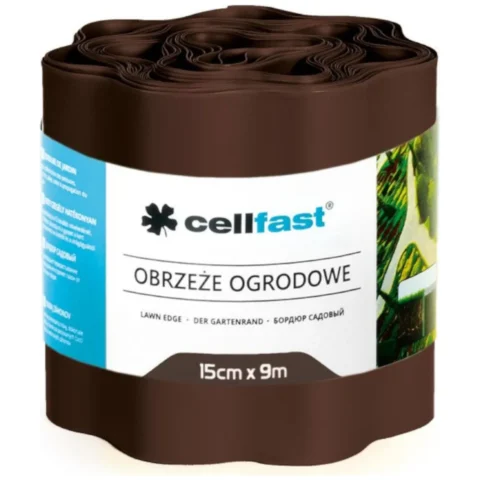 Obrzeże ogrodowe faliste 15cm x 9m Cellfast brązowe