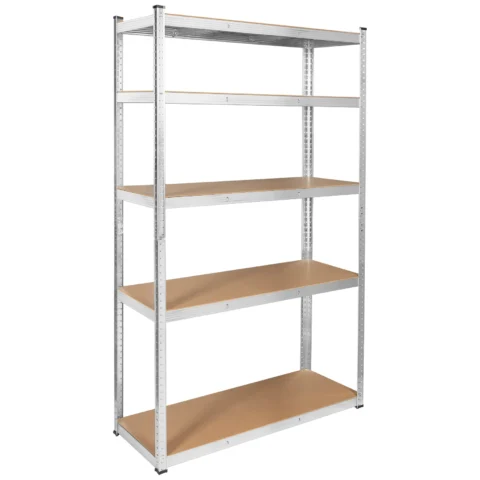 Regał metalowy magazynowy 205x120x45 srebrny Rebel
