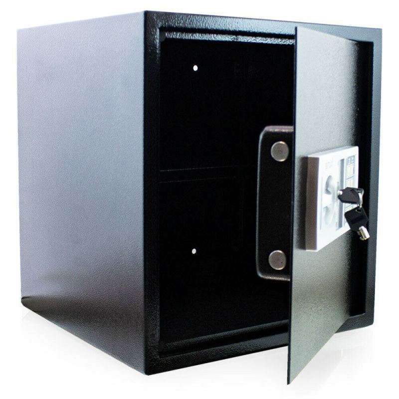 Sejf Domowy Elektroniczny Grafitowy 13 kg Zamek Szyfrowy Klucz Awaryjny - obrazek 3