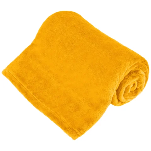 Koc polarowy 150x200 cm TEESA - żółty