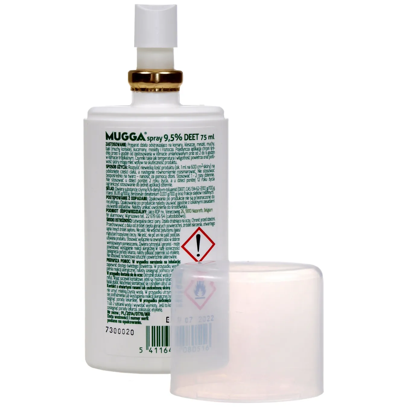 Preparat przeciw insektom Mugga Spray 9,5% 75ml - obrazek 3
