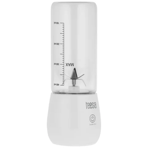 Blender bezprzewodowy, szklany kubek, 450ml, 100W , 6 noży