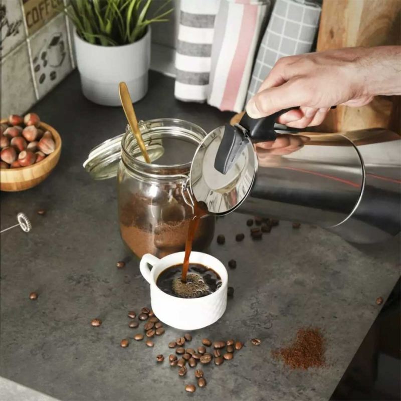 KAWIARKA ZAPARZACZ DO KAWY 600ml KINGHOFF KH-1047 INDUKCJA - obrazek 9