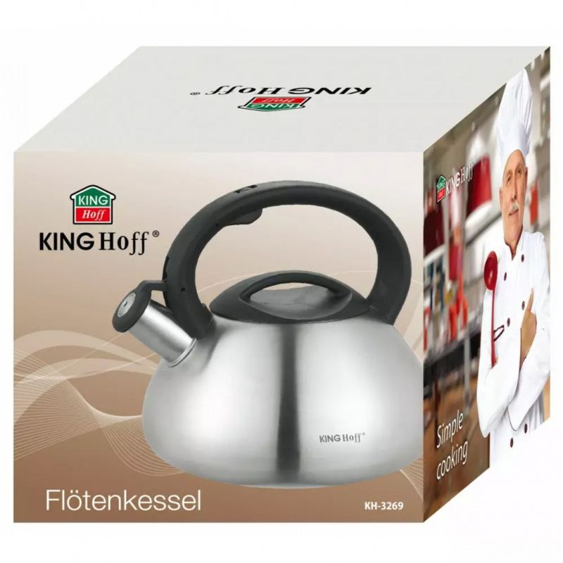 KINGHOFF CZAJNIK 3L Z GWIZDKIEM KH-3269 - obrazek 3