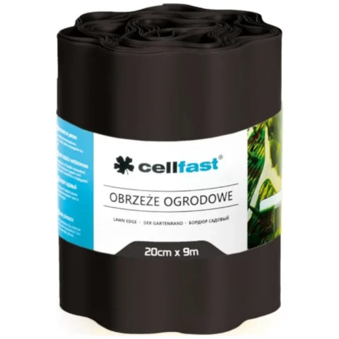 Obrzeże ogrodowe faliste 20cm x 9m Cellfast czarne