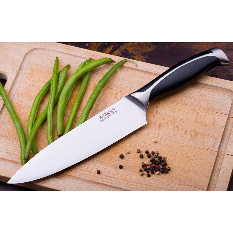 STALOWY NÓŻ SZEFA KUCHNI KINGHOFF KH-3430 22cm - obrazek 2