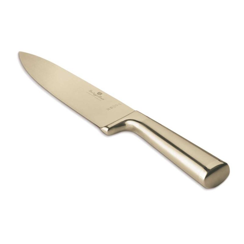 STALOWY NÓŻ SZEFA KUCHNI BERLINGER HAUS 22cm BH-2828 GOLD - obrazek 4