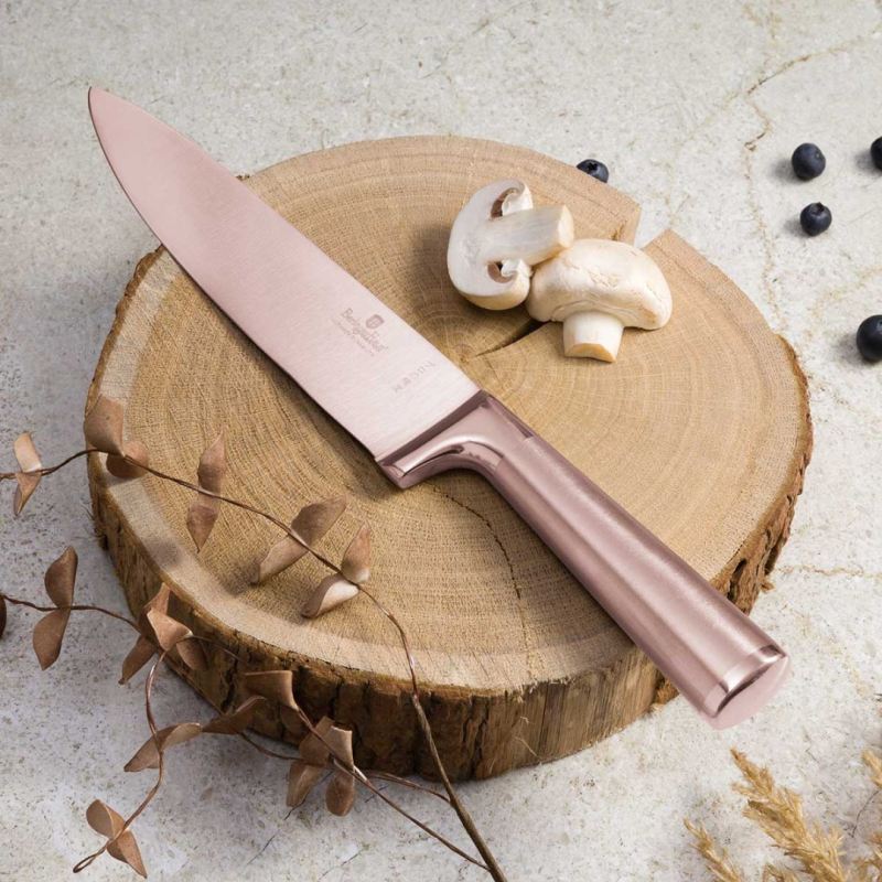 STALOWY NÓŻ SZEFA KUCHNI BERLINGER HAUS 22cm BH-2934 ROSE GOLD - obrazek 2