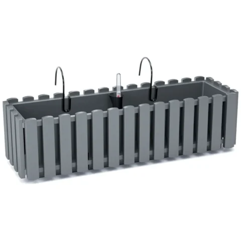 Skrzynka balkonowa z hakami Boardee Fencycase DDEF600W szara