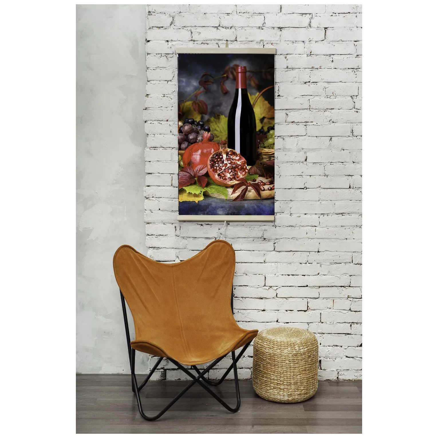 Grzejnik na podczerwień - giętki panel grzewczy 430W TRIO wzór 8 wino, wymiary 100x57cm z regulatorem - obrazek 2