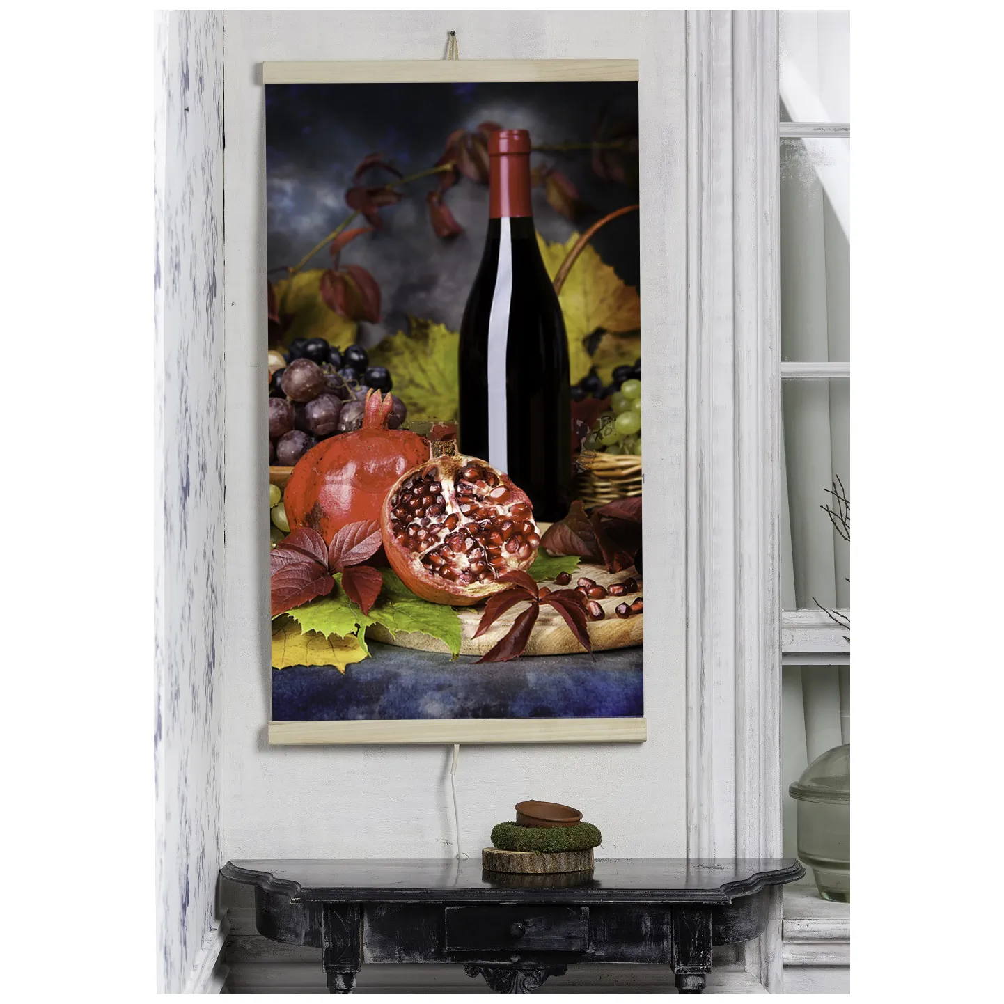 Grzejnik na podczerwień - giętki panel grzewczy 430W TRIO wzór 8 wino, wymiary 100x57cm z regulatorem - obrazek 3