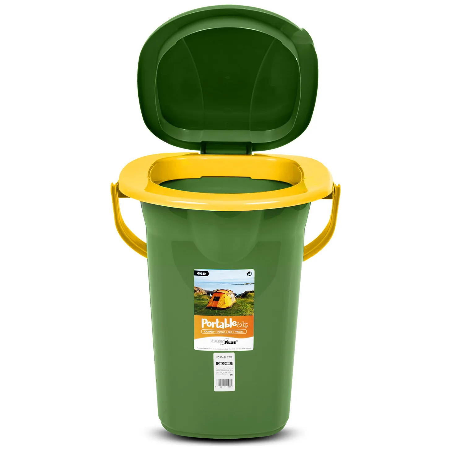 Toaleta turystyczna GreenBlue GB320GO ciemnozielono-pomarańczowa - obrazek 2